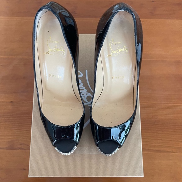 Christian Louboutin NVPS 120 PATENT/KID H/T - Picture 1 of 5
